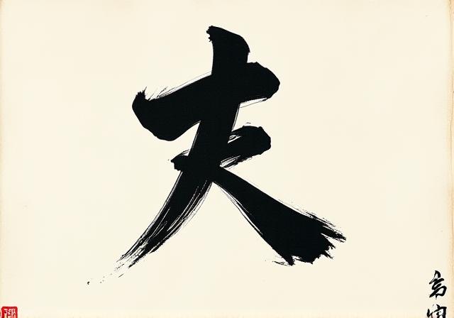 力強い書道の筆跡、ブランドの精神を象徴