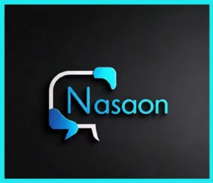 Nasaon Digital Agency official logo in dark blue and cyan.
